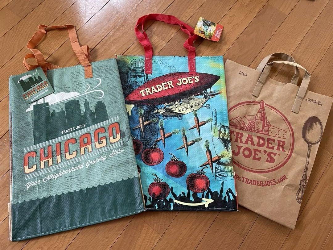 TRADER JOE'S 大きな紙袋 2個セット Amazon.co.jp: ⑯TRADER JOE'S エコバッグ 2個セット 紙袋付き